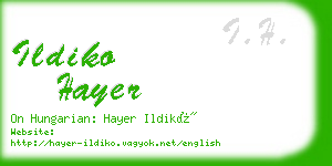 ildiko hayer business card